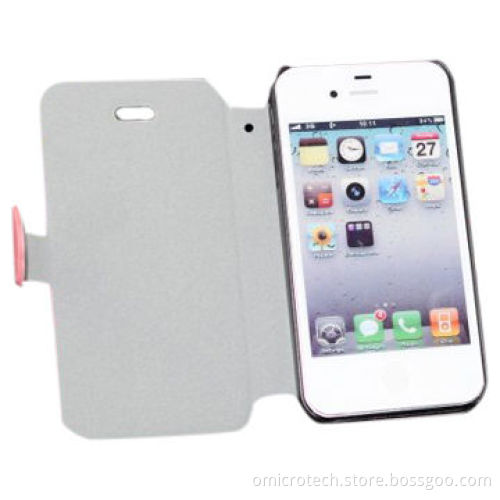 Leather Mobile Phone Cases for iPhone 4, 5